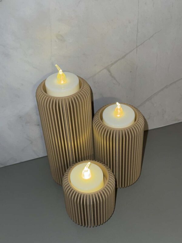 Tall Tealight Candle Set - Image 4